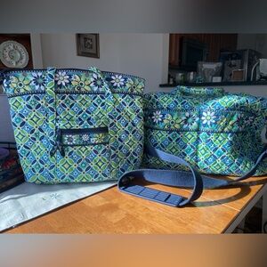 Vera Bradley Daisy Daisy Weekender & Tote